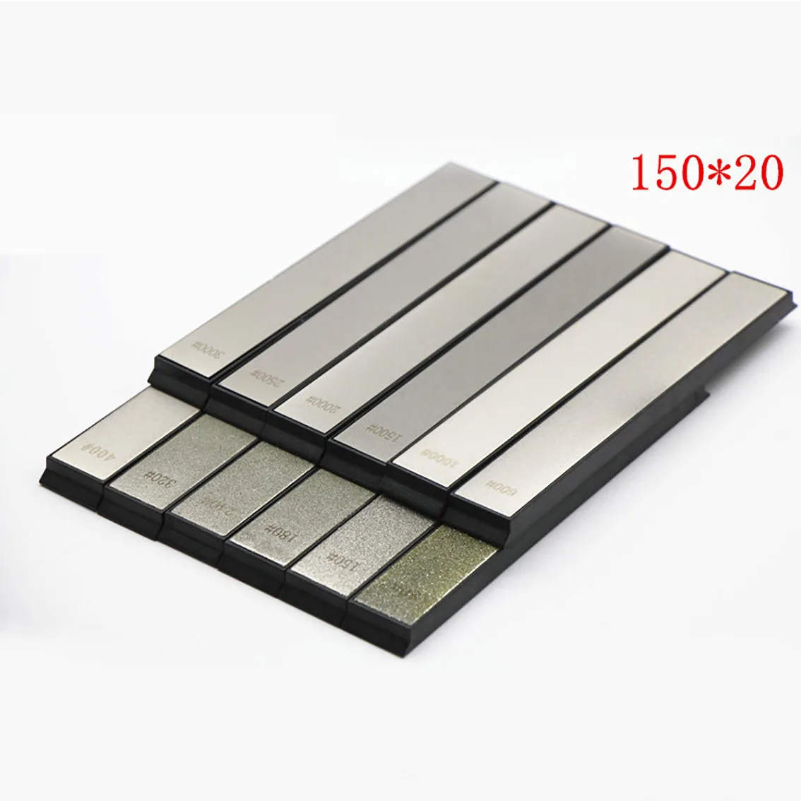 1ชิ้นแผ่นหินเพชร150*20มม. ที่ลับมีดหินเจียรละเอียดเครื่องครัวของใช้ในครัวเรือน80 #-3000 #