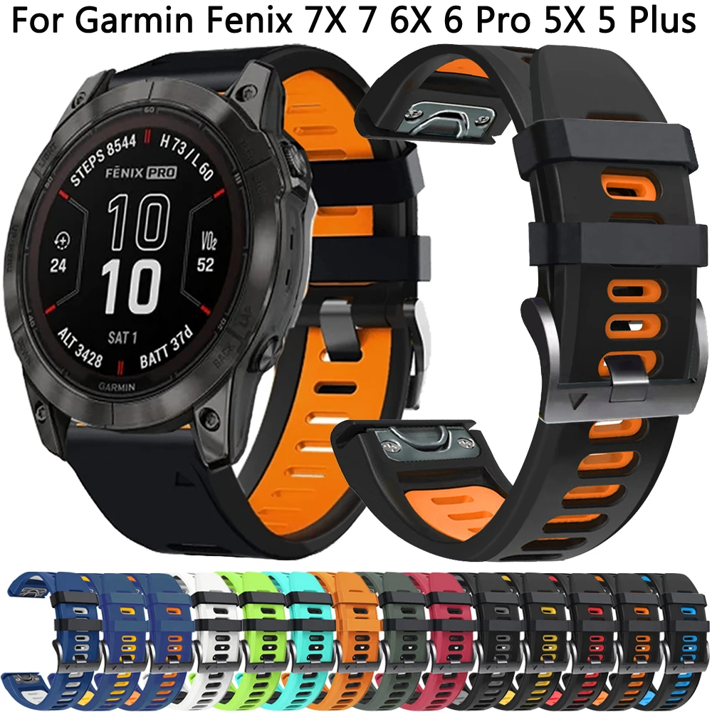 

Ремешок силиконовый для Garmin Fenix 7X 7 6X 6 Pro 5X 5 Plus 955 945, браслет-браслет для эндуро Epix Pro Gen 2 47/51 мм, 26 мм 22 мм