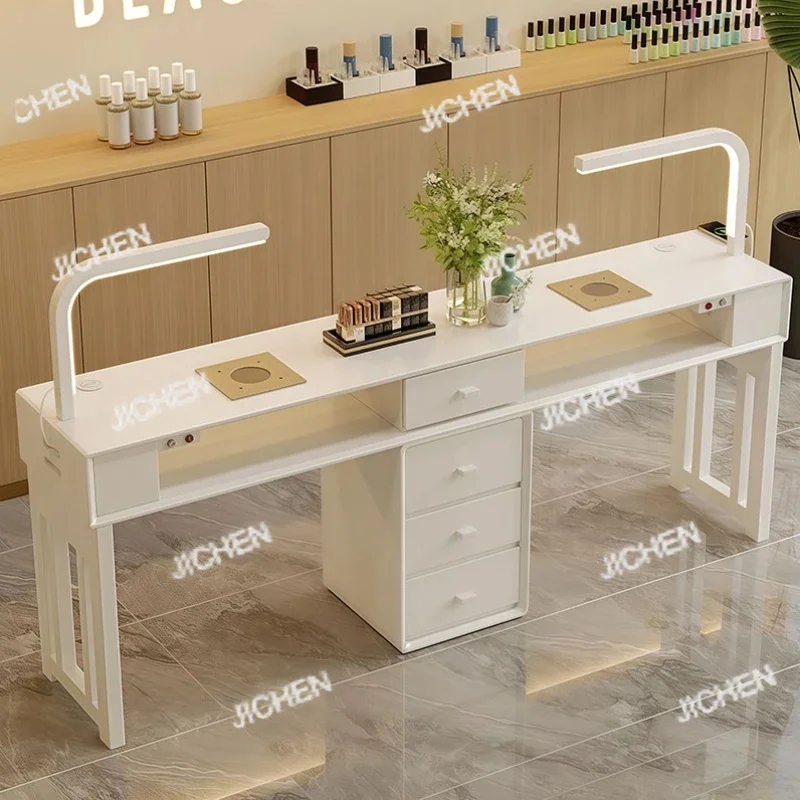 

HG Nail Table Manicure Desk Aspiration Pink Nail Desk Beauty Salon Professional Table Mesa De Manicure Manicurist Furniture Coff