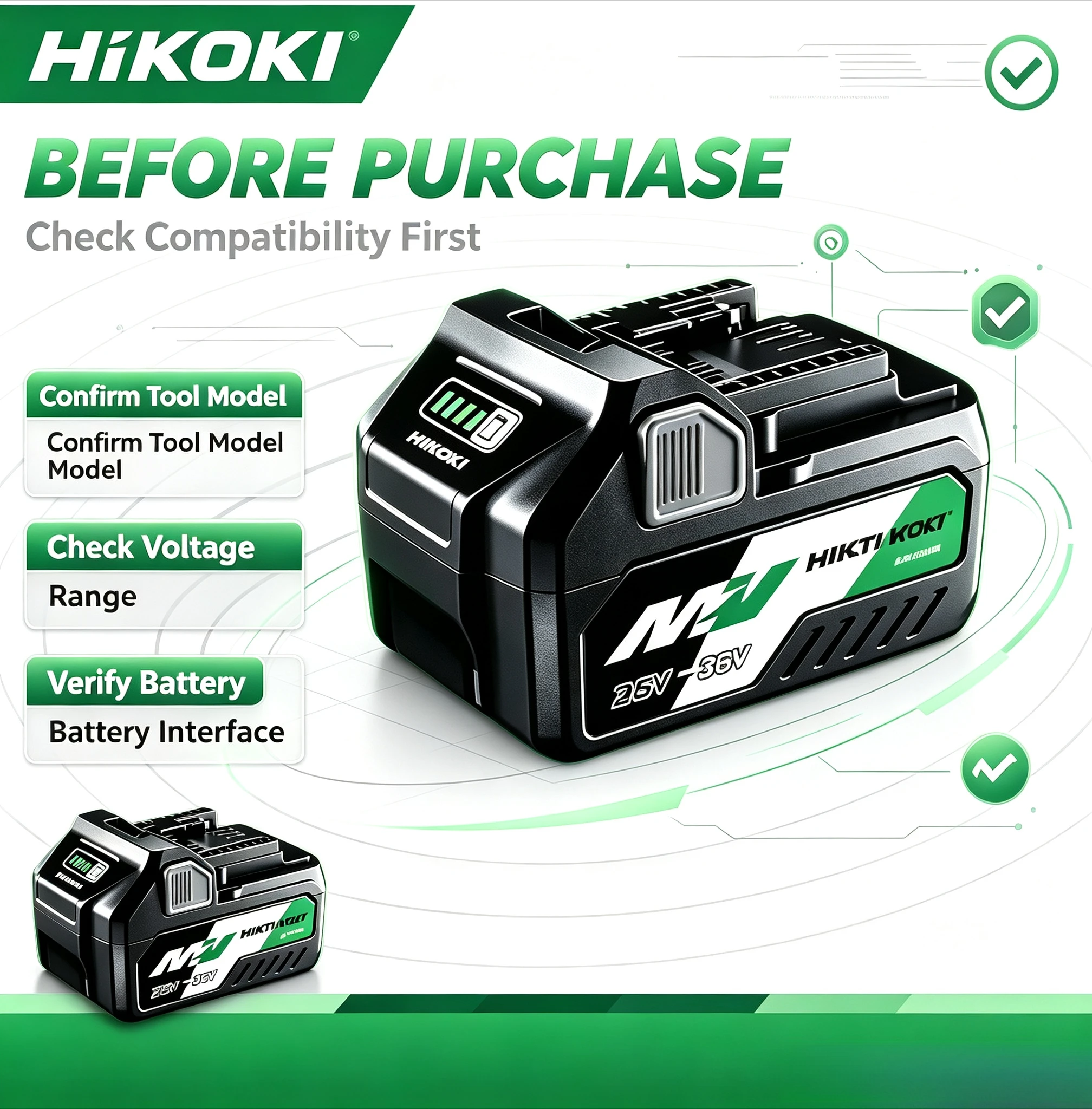 Original BSL36A18 MultiVolt Safe Protection Rechargeable Battery 18V 6.0Ah/36V 3.0Ah Fit Hikoki Hitachi Slide Cordless Equipment