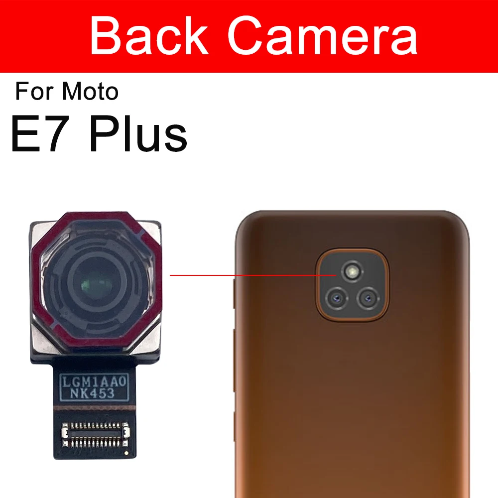 Back Rear Camera & Front Facing Camera For Moto E7 Plus E20 E40 E6S E7 Power E6 Plus Main Small Camera Module Repair Parts