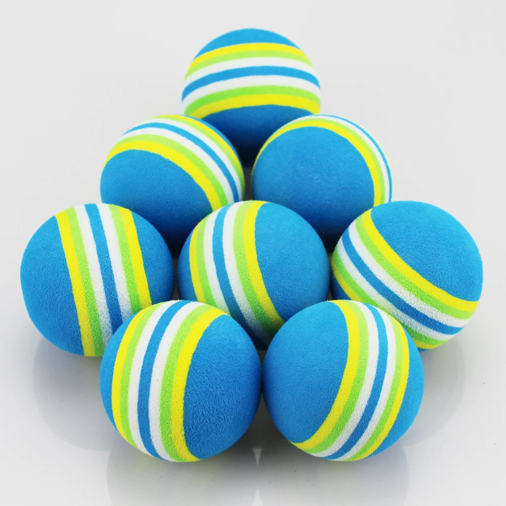 OligFoam Golf IkIncentré Soft Rainbow Ball Sponge, Aide à l'entraînement au swing, Rouge, Bleu, Jaune, Sac de 10 pièces