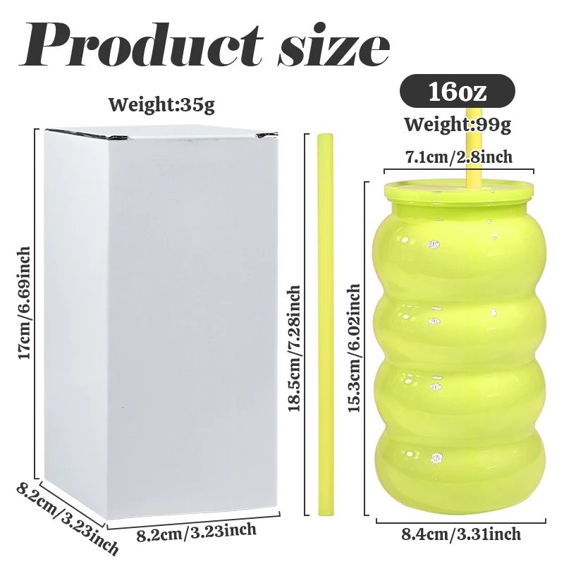 12 قطعة كوب بلاستيكي ملون بجدار واحد سعة 16 أونصة مع غطاء بلاستيكي وقش للفينيل UV DTF Hu