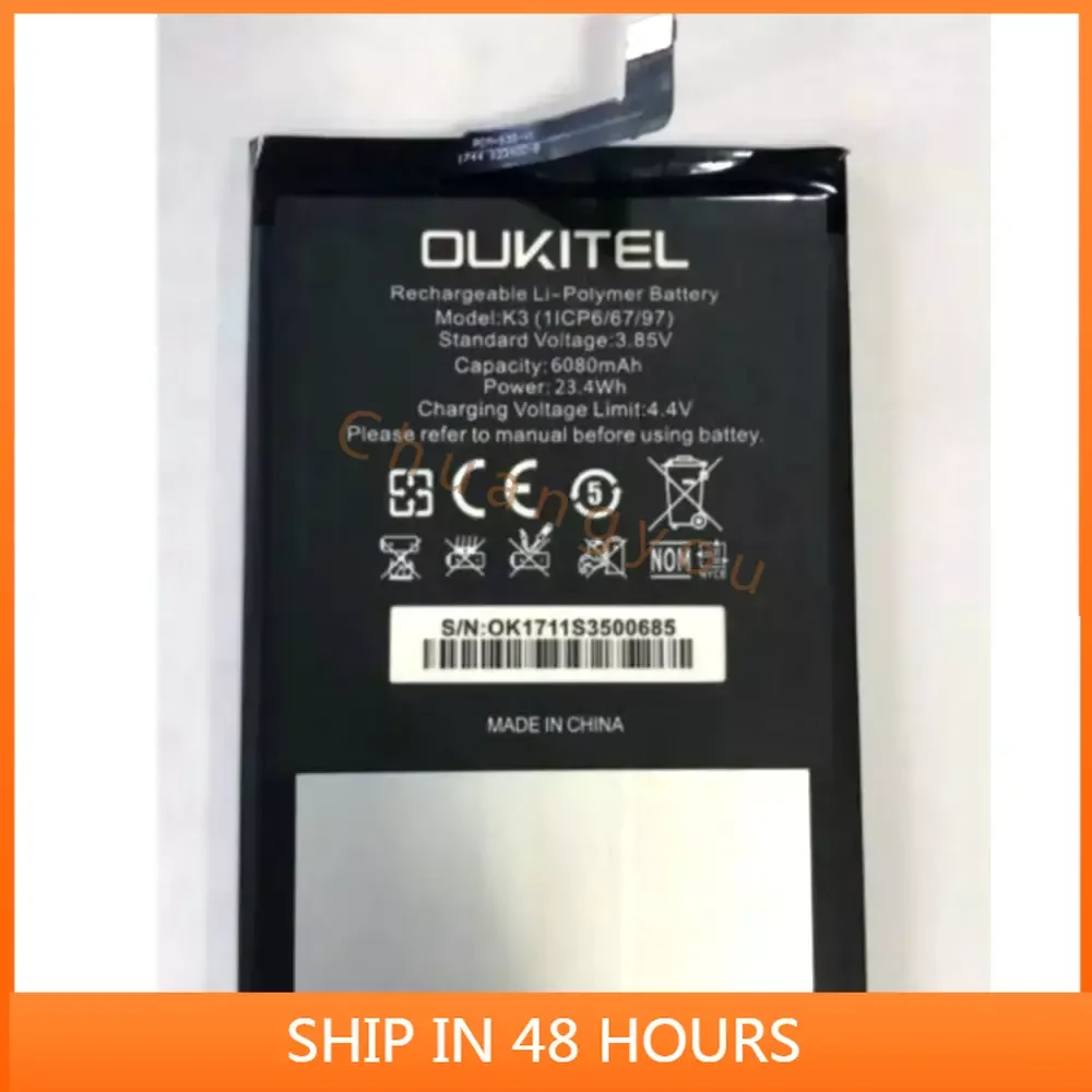 for Oukitel K3 6080mAh Large Capacity  Li-ion High quality Replacement Battery  profession  mobile phone