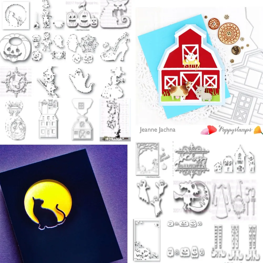 قوالب قوالب إطار قطع معدني للهالوين على شكل يقطين يمكنك صنعها بنفسك لسكرابوكينغ ورق صنع قطع الحرف اليدوية #1