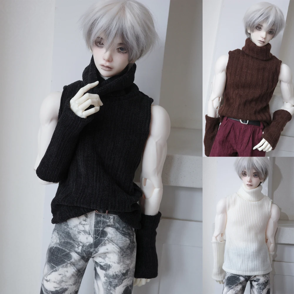 

D09-P054 детская игрушка ручной работы 1/4 1/3 SD10 кукла дяди ID75 BJD/SD кукла одежда без рукавов с высоким воротом свитер с рукавами