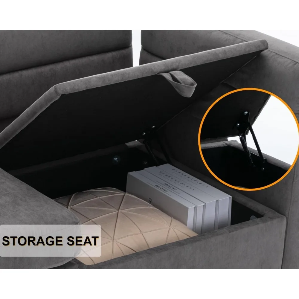 Storage Ottoman with Deep Seat, Multi-Purpose Foot Rest for Small Spaces, Ideal for Dorms, Bedrooms, Offices