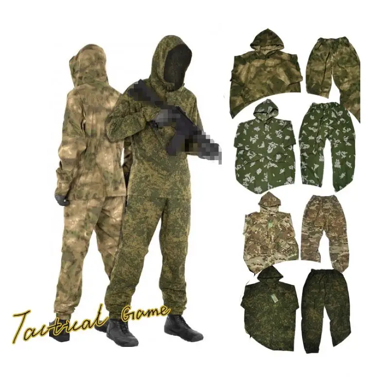 Russian EMR Little Green Man ruiny Camo kwiat biały zestaw wiosennych letnich lekkich sukienek moro