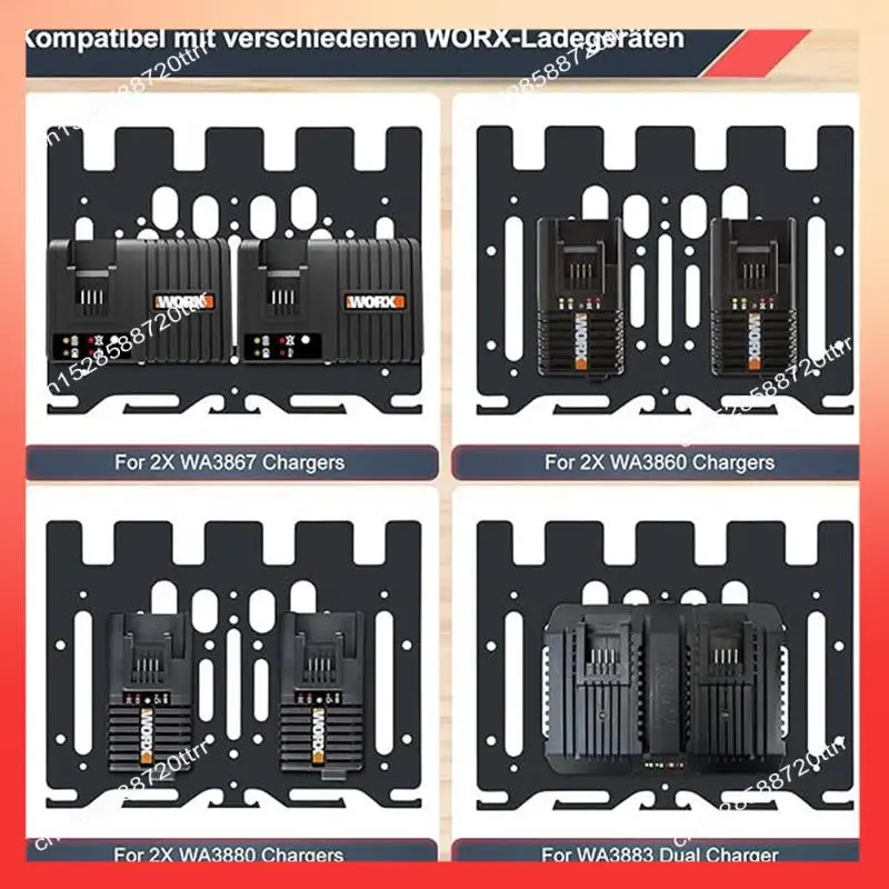 ABNR Multifunctional Wall Mount Bracket For Wickers 20V Battery WA3551 WX372 WA3867 3880 3883 WA3860 Charger