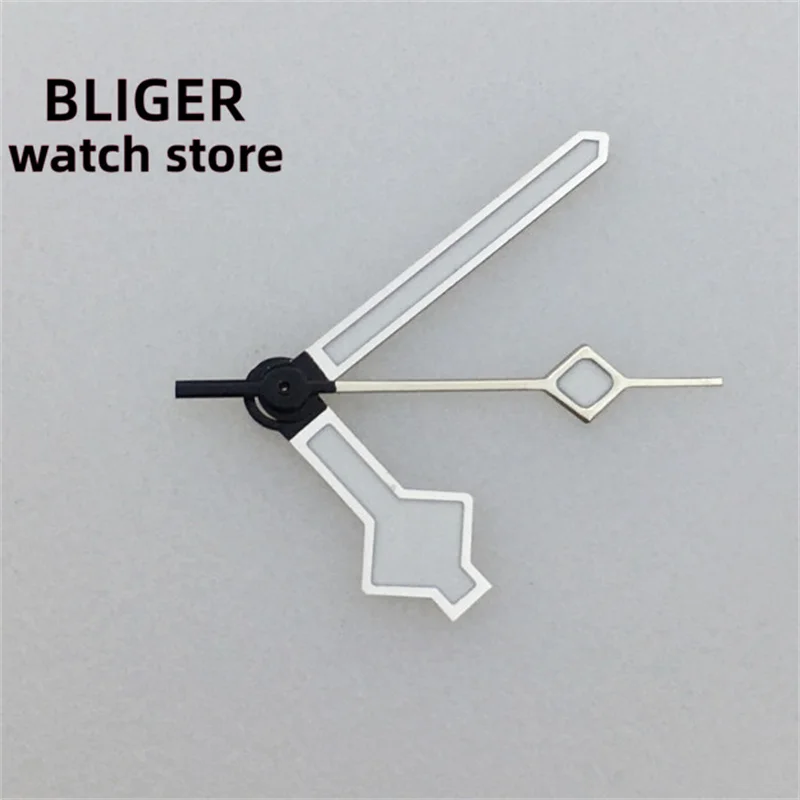 BLIGER ساعة يد جديدة سوداء فضية خضراء مضيئة مناسبة ل NH34 NH35 NH36 NH37 NH38 NH39 ساعة حركة اكسسوارات