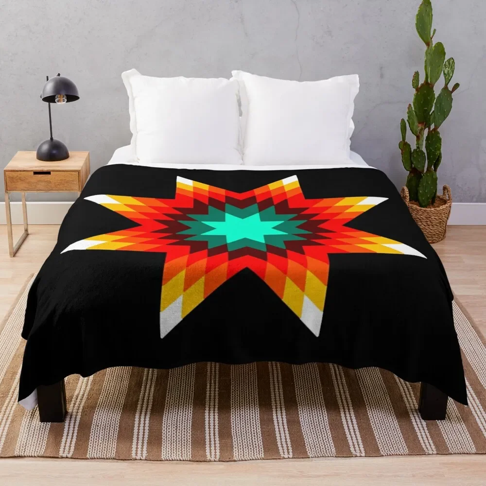 

Star Quilt Pattern - Fire Colors Throw Blanket Flannels Designers for winter Blankets