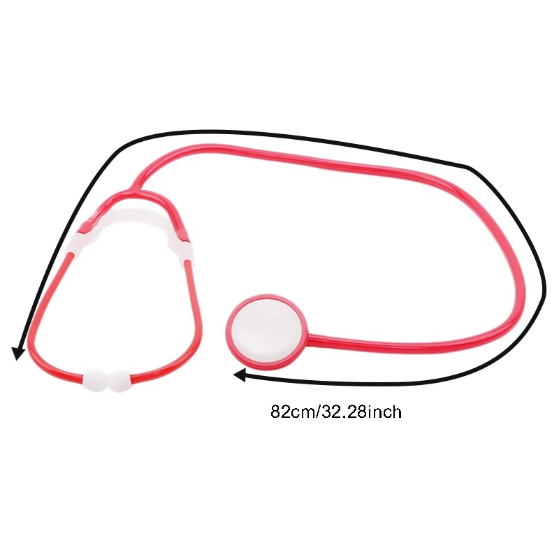 لعبة سماعة الطبيب للأطفال محاكاة لعبة الطبيب ألعاب الأسرة الوالدين والطفل ملحقات سماعة الطبيب البلاستيكية المقلدة لعبة الطبيب للأطفال