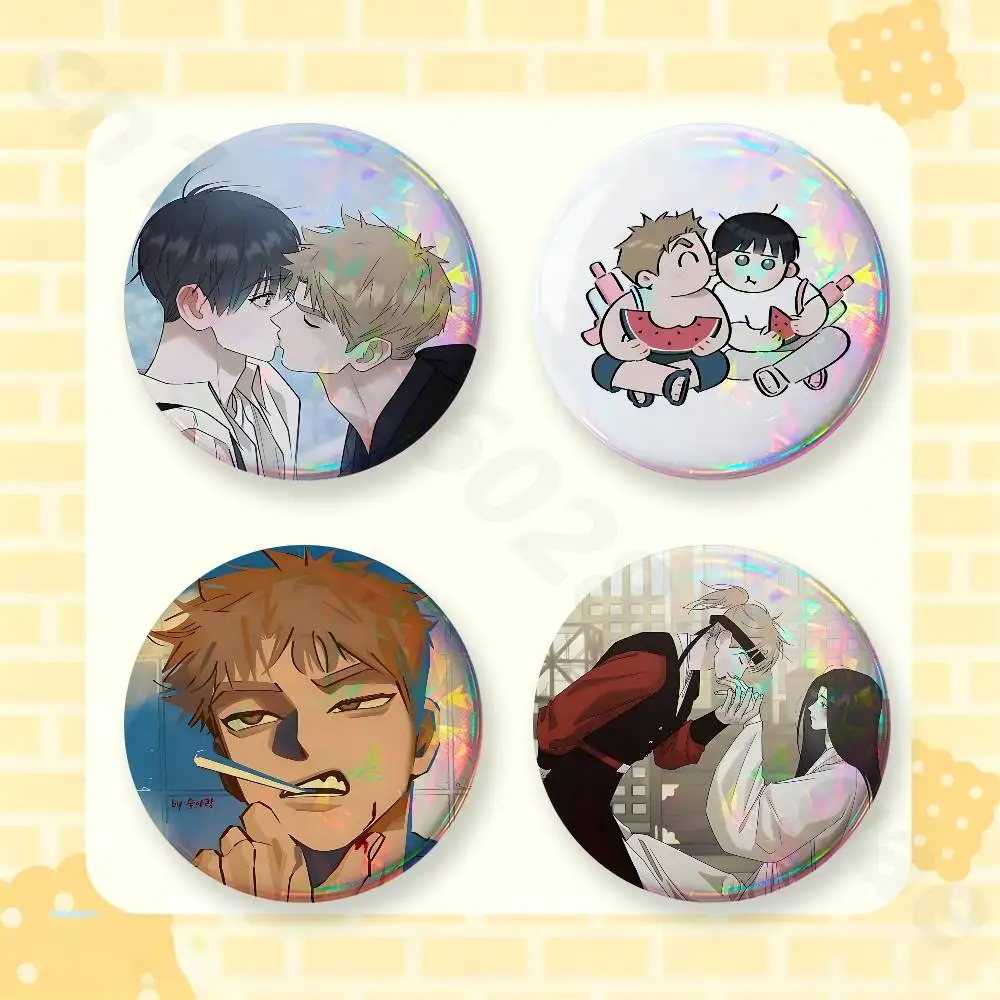 Red Thread Quest Anime 2 Pieces Set Badge Set Fashion Brooches for Women Men Backpack Accessory Bag Badge