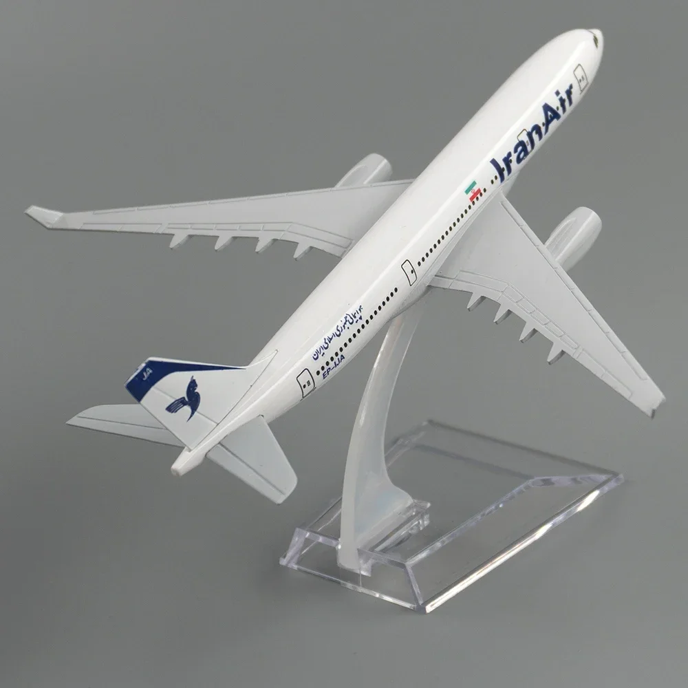 Avión de aleación a escala 1/400, Airbus A330 Irán Air, 16cm, modelo de avión, juguetes, decoración, colección de regalos para niños