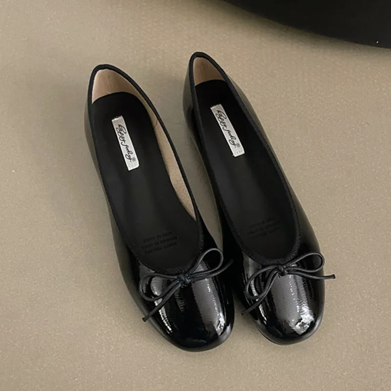 Soft Female Slip On Footwear Shallow Ladies Flats With Shoes Butterfly-Knot Fashion Round Toe Women Flats Boat Shoes Slides