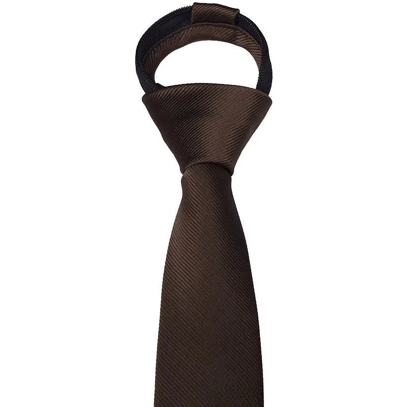 

Fashionable Zipper Tie 5cm Men's Korean Style Color Slim Pattern Casual Necktie Pure Color Fashionable Men's Tie