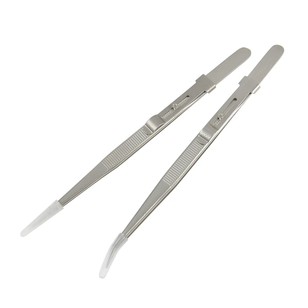 Professional Stainless Steel High Quality Jewelry Tweezers for DIY Diamond Gem Jewelry Slotted Stainless Steel Tweezers