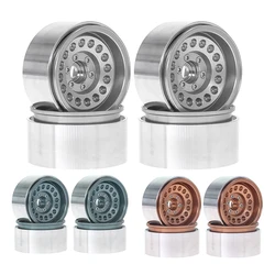 4pcs 1.9 Inch Offset -8mm Beadlock RC Wheel Rim Set Wheel Hub for 1:10 Car Crawler Axial SCX10 II 90046 SCX10 III AXI03007 TRX4