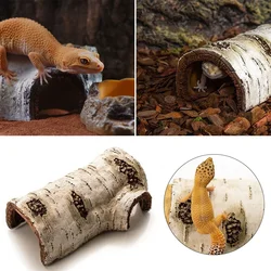 Pets Lizard Turtle Reptile Hide Cave Habitat Shelter  Resin Tree Bark Amphibians Landscape Aquarium Dodge Hole Decoration