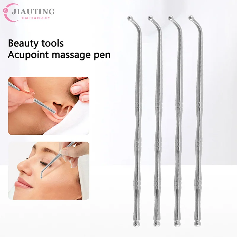 Double Head Stainless Steel Manual Acupuncture Pen Trigger Point Massager Deep Tissue Massage Tool For Body Meridian Pain Relief