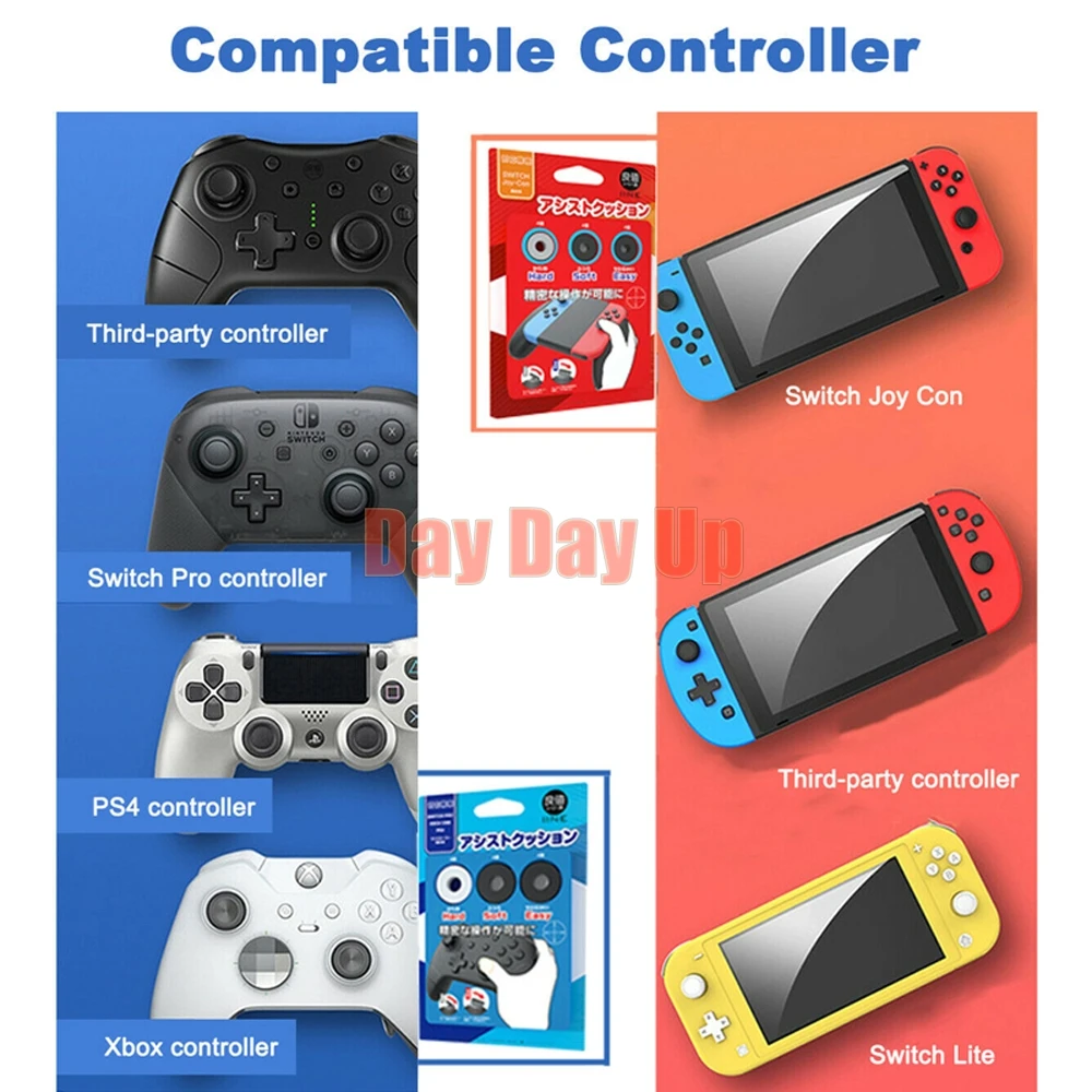 5PCS Per Switch Lite Pro/PS4/Xbox One/PS5 Spugna Anello Ausiliario Posizionamento Manicotto Ammortizzatori Analogico Joy Stick