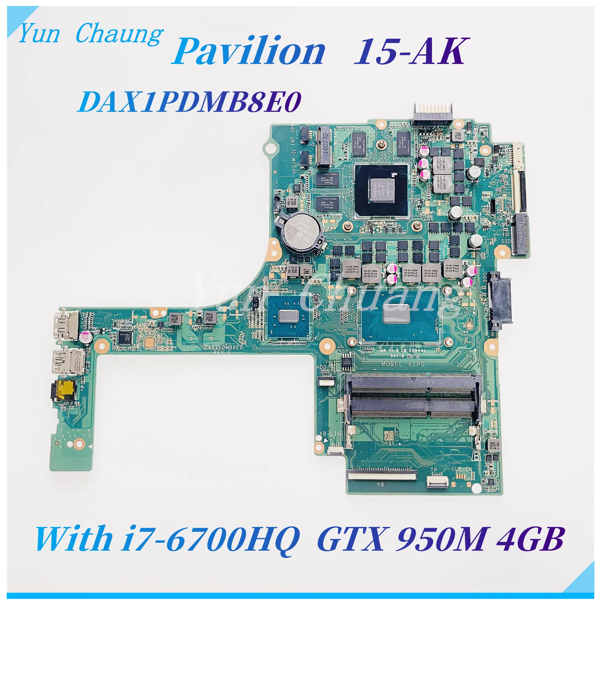 DAX1PDMB8E0 For HP Pavilion 15-AK TPN-Q159 Laptop Motherboard