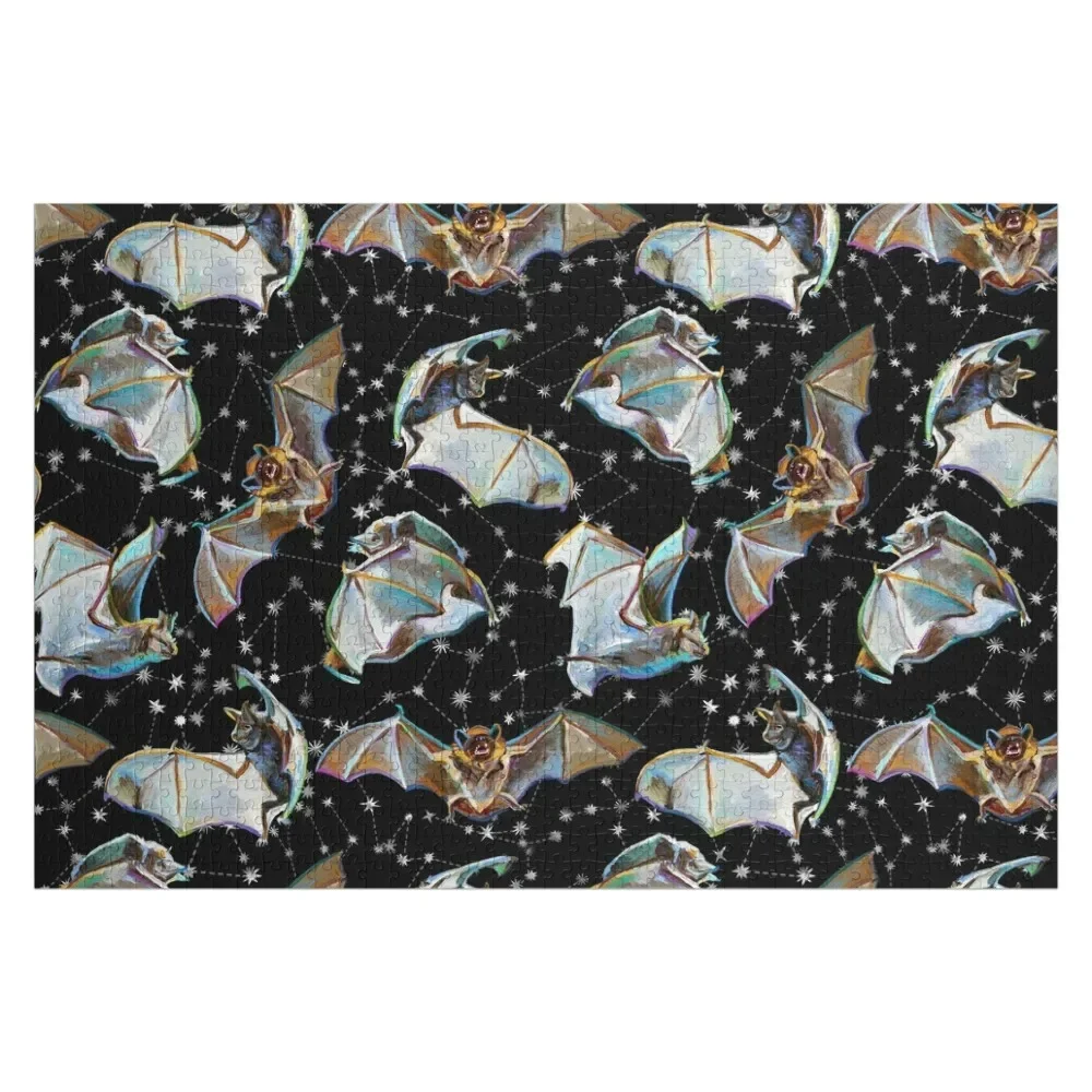 

Witchy Bats and Stars Pattern Jigsaw Puzzle Photo Custom Wood Photo Personalized Personalized Baby Toy Puzzle