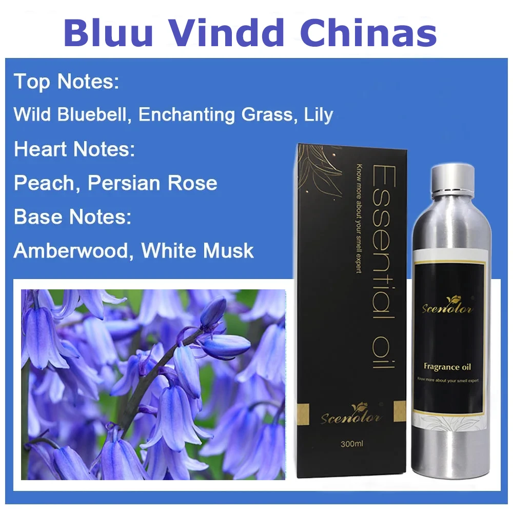 100% Pure Natural Aromatherapy Essential Oil 300ML Bluu Vind chinas High Concentrated Oasis Home Fragrance Oil Electric Diffuser