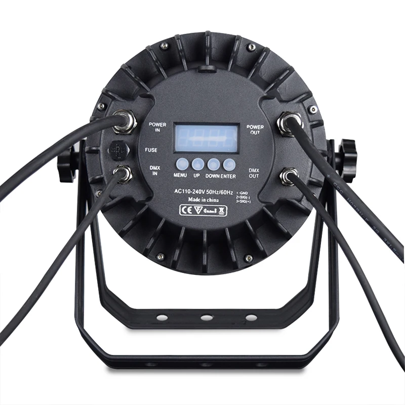 Outdoor IP65 Waterproof LED Par Lights DMX RGB Wash DJ Stage Flat Par Light