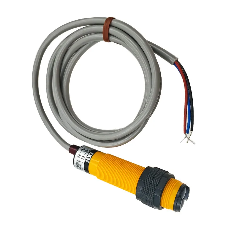 E3F-R2N1 Feedback Reflective Photoelectric Switch NPN PNP DC5-36V Detection Range 2m Adjustable NK/N2/P1/P2/Y1/Y2 Infrar Sensor