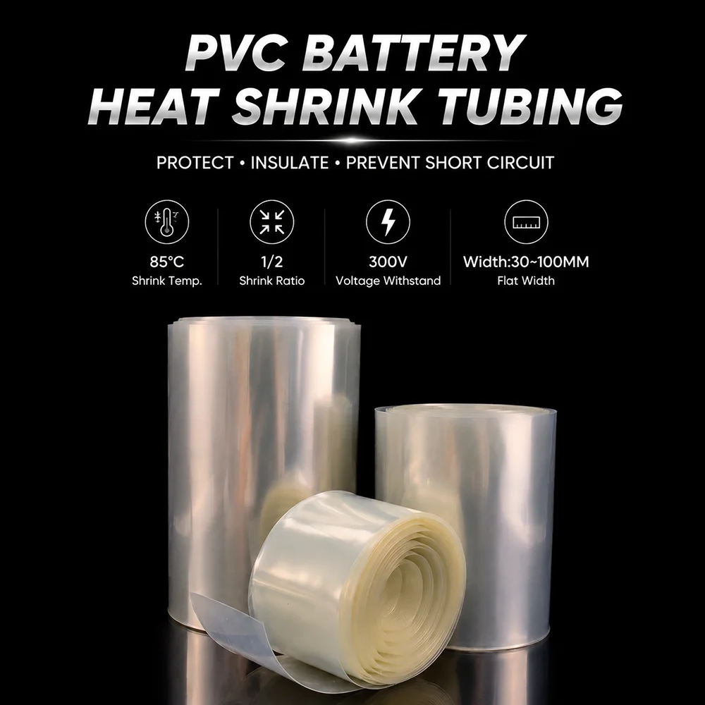 Transparent PVC Heat Shrink Tubing Wide 30-100mm Flame retardant/wire joint protective sleeve