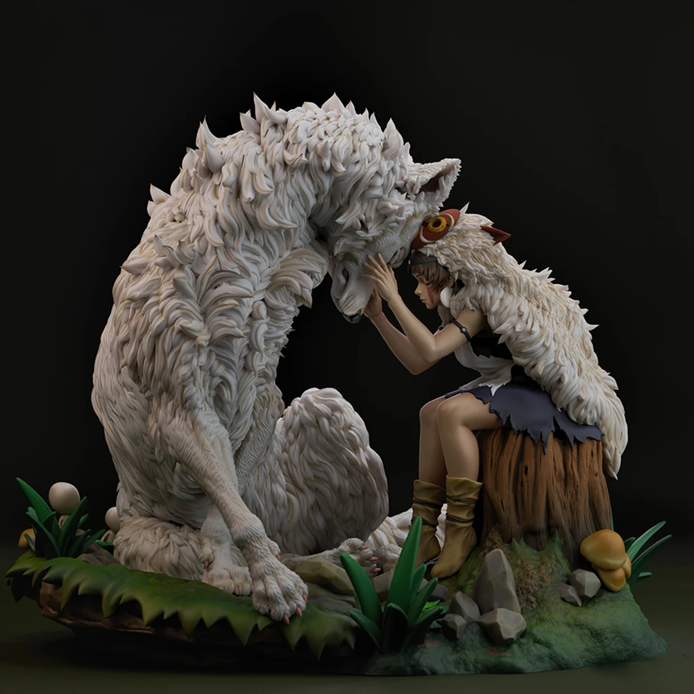 Kit de modelo de resina SFW Wolf King y Girl, muñeco de impresión 3d, figura de resina sin montar, Kits de estatua, FUTA, juguete sin pintar, Gk Play Set, 1/24