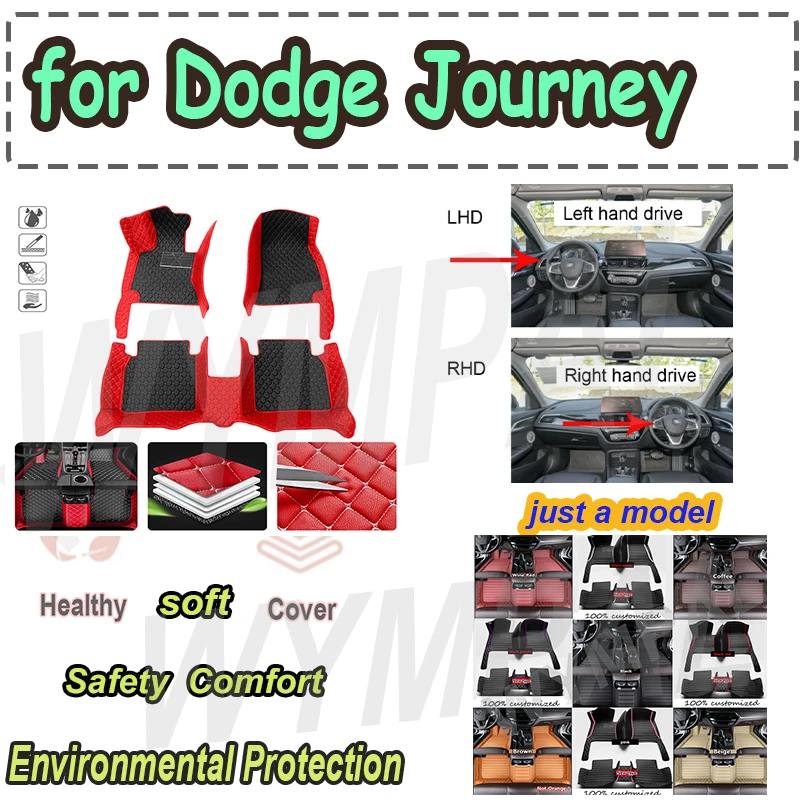 

LUXURY Car Floor Mats For Dodge Journey Fiat Freemont 2011~2019 7seat Waterproof Tapetes Para Automovil Car Matts Floor Car