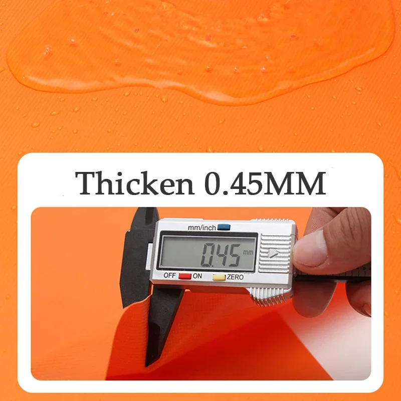 Orange Heavy-Duty Canvas PVC Tarpaulin Outdoor Camping Tent Canopy Garden Pergola Sun Shelter Car Shed Awning Truck Tarp Cover