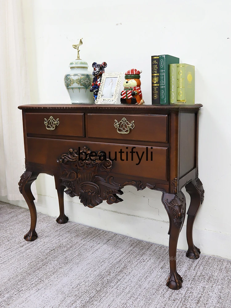 Armoire de Rangement Française, Table de Porche Rétro Américaine