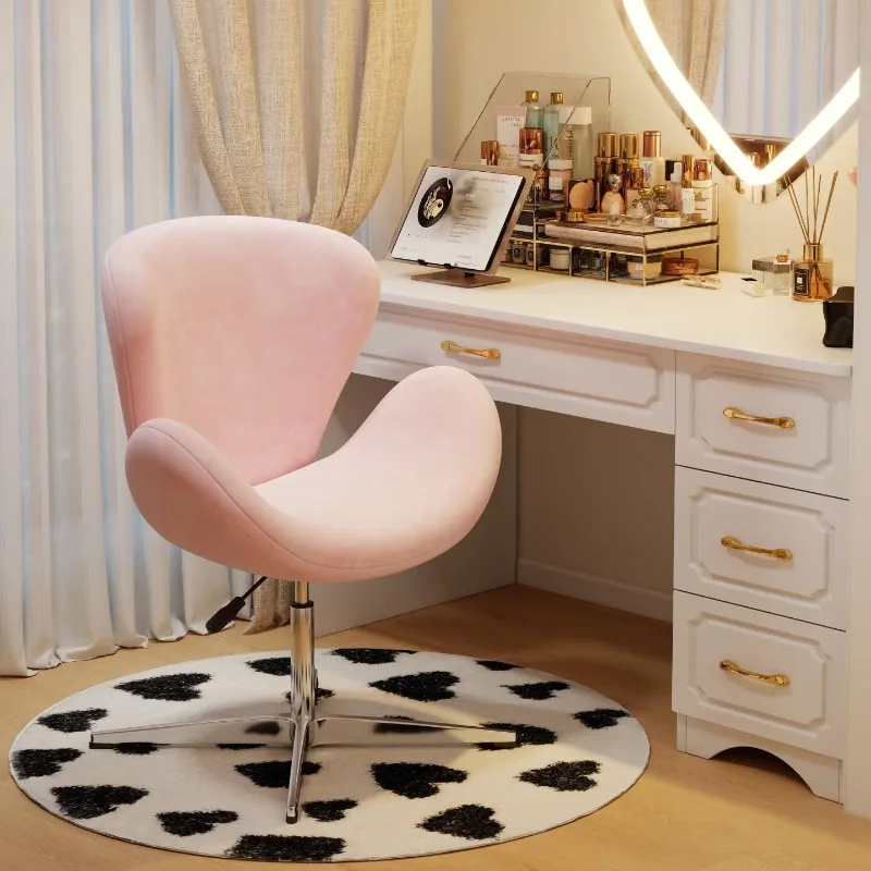 Premium girls bedroom makeup chair dressing stool swan chair cloakroom master bedroom rotating leisure chair