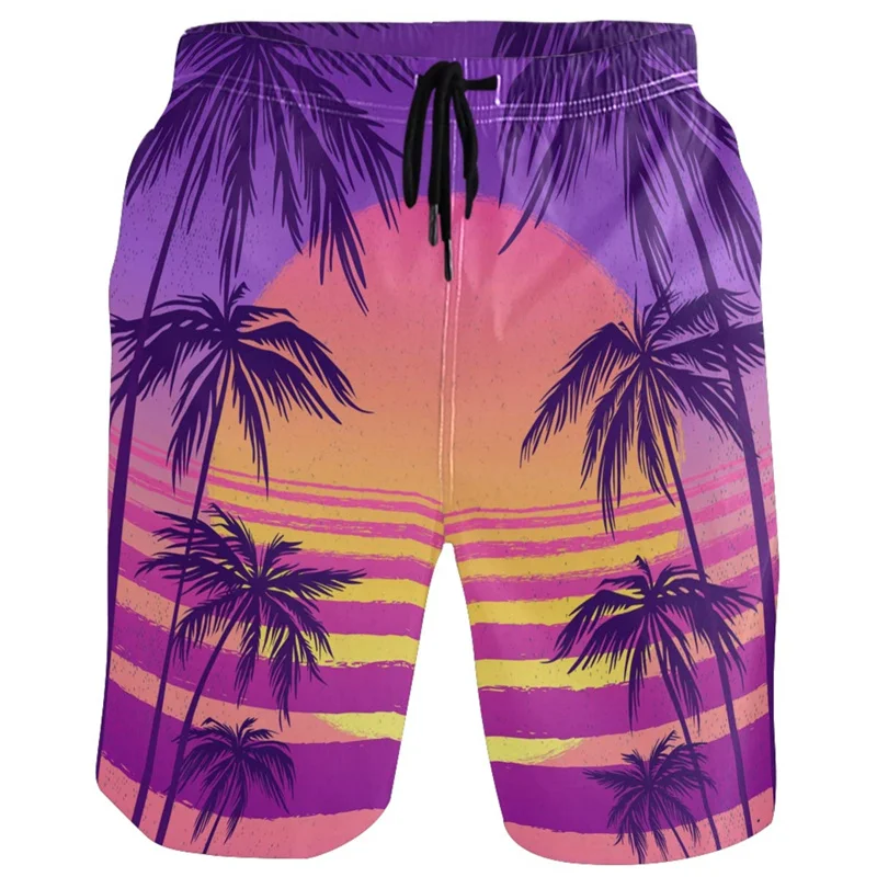 Fashion 3D Print Mushroom Flower Beach Shorts Men Boys Hawaiian Summer Swimming Trunks Casual Street Quick Dry Surf Board Shorts