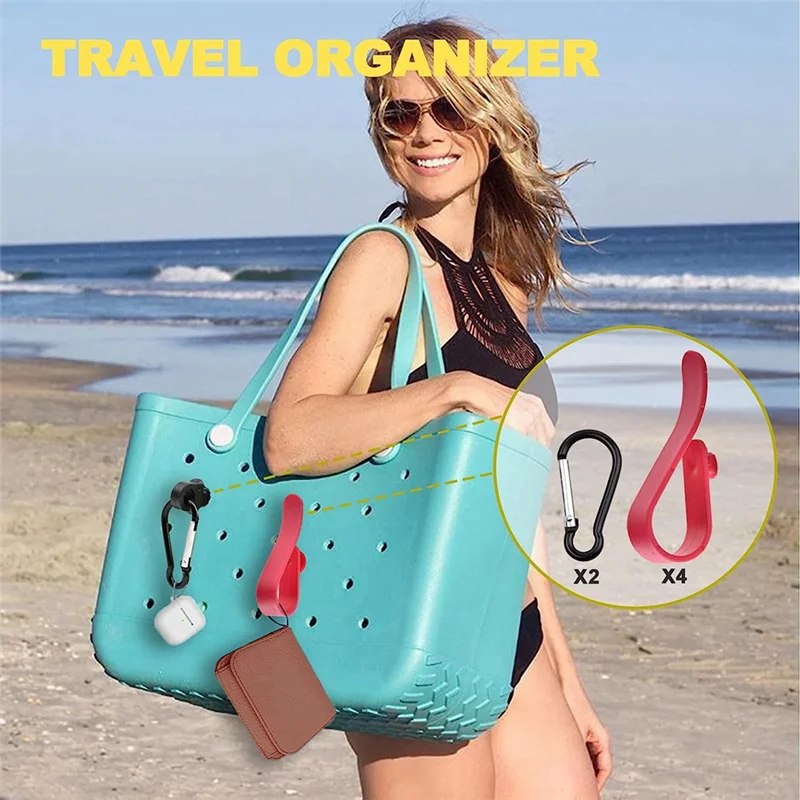 Bolsa de inserción con cremallera para accesorios, 10 piezas, interior, impermeable, para dijes con ganchos, organizador de viaje