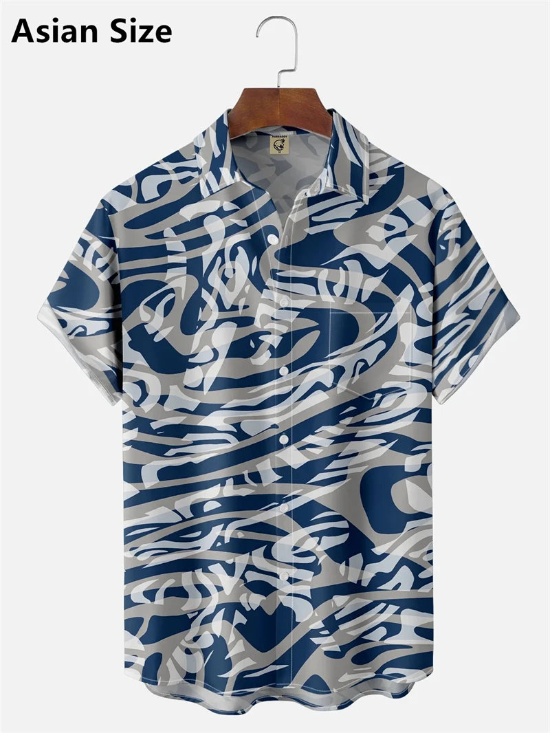 

Men's Shirts Summer Casual Abstract Art Pattern Shirt Simple Men's Outdoor Loose Pop Clothing Hawaiian Women Beach Blouse Y2k