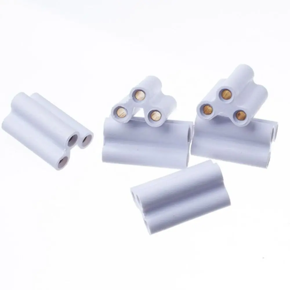 

100/50/30/20/10 Pcs 20.5MM T5 T8 Bracket Light Connector Double End Seamless Joint LED Tube Plug Splice 3Pin LED Lamp Connector