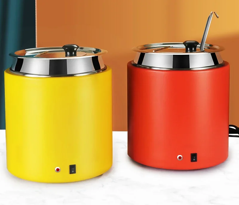 

10 liter commercial dry electronic warm soup pot water free restaurant breakfast soup Congee warm Congee pot thickened liner