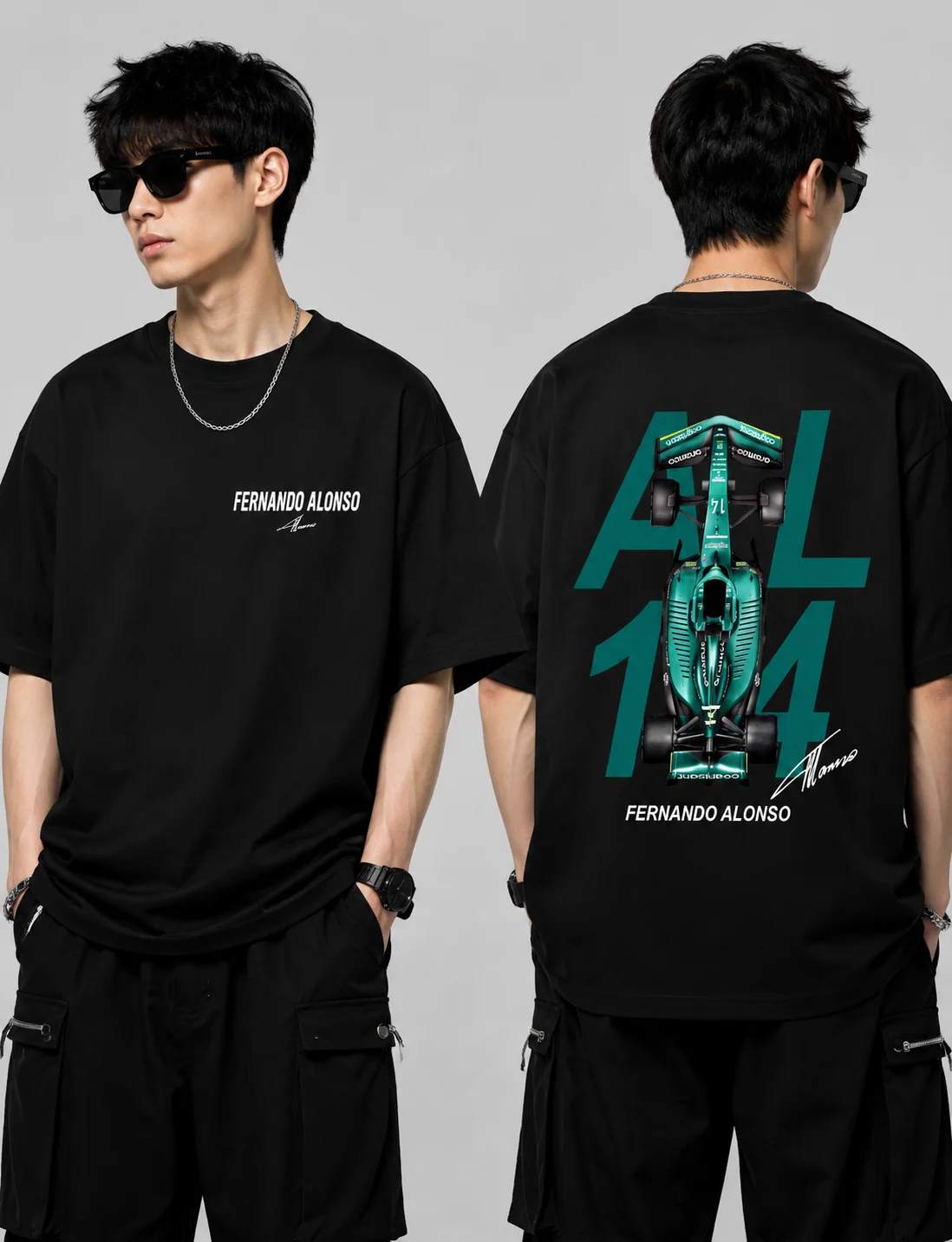 2026 Sommer Neu Lando Norris Grafik-T-Shirt Y2K Retro Rennshirt Unisex Baumwoll-Oberteil für Männer & Frauen der neuesten Sommer-T-Shirts 2026 – Detail 1
