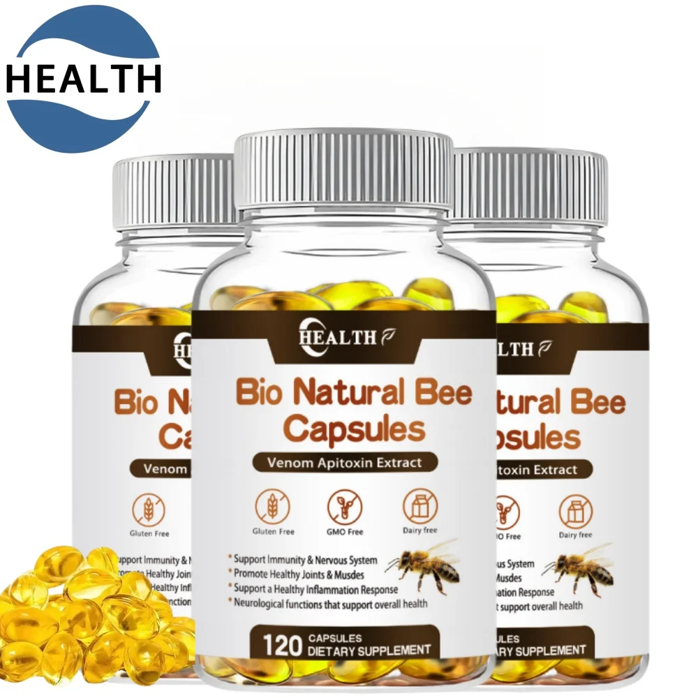 Bee Capsules Enhance Immunity Antioxidation Effectively Relieve Joint Inflammation Non-GMO 60/120 Vegetarian Capsules