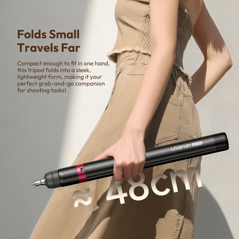 Ulanzi AT-05 2M حامل إضاءة عالي التحمل 5 كجم حامل ثلاثي القوائم قابل للطي مع حامل عالمي 1/4 بوصة لكاميرات أضواء الفيديو للتصوير الفوتوغرافي