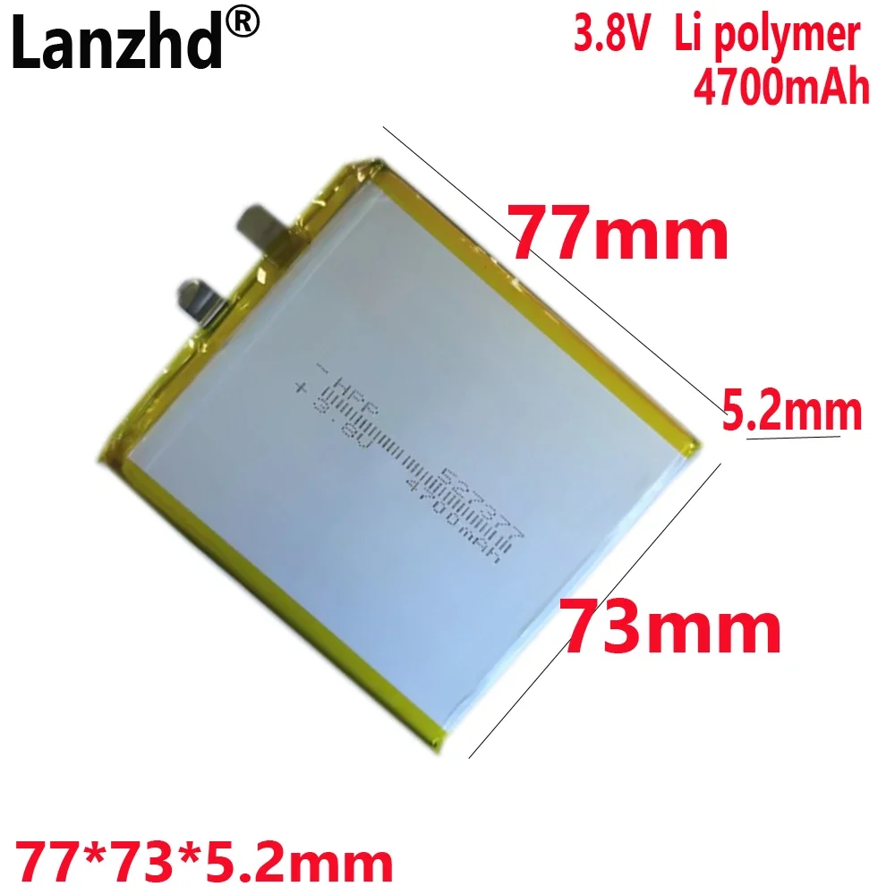 527377 polymer lithium battery 4700MAH high voltage 3.8V laptop fast charging For source built-in electricity battery