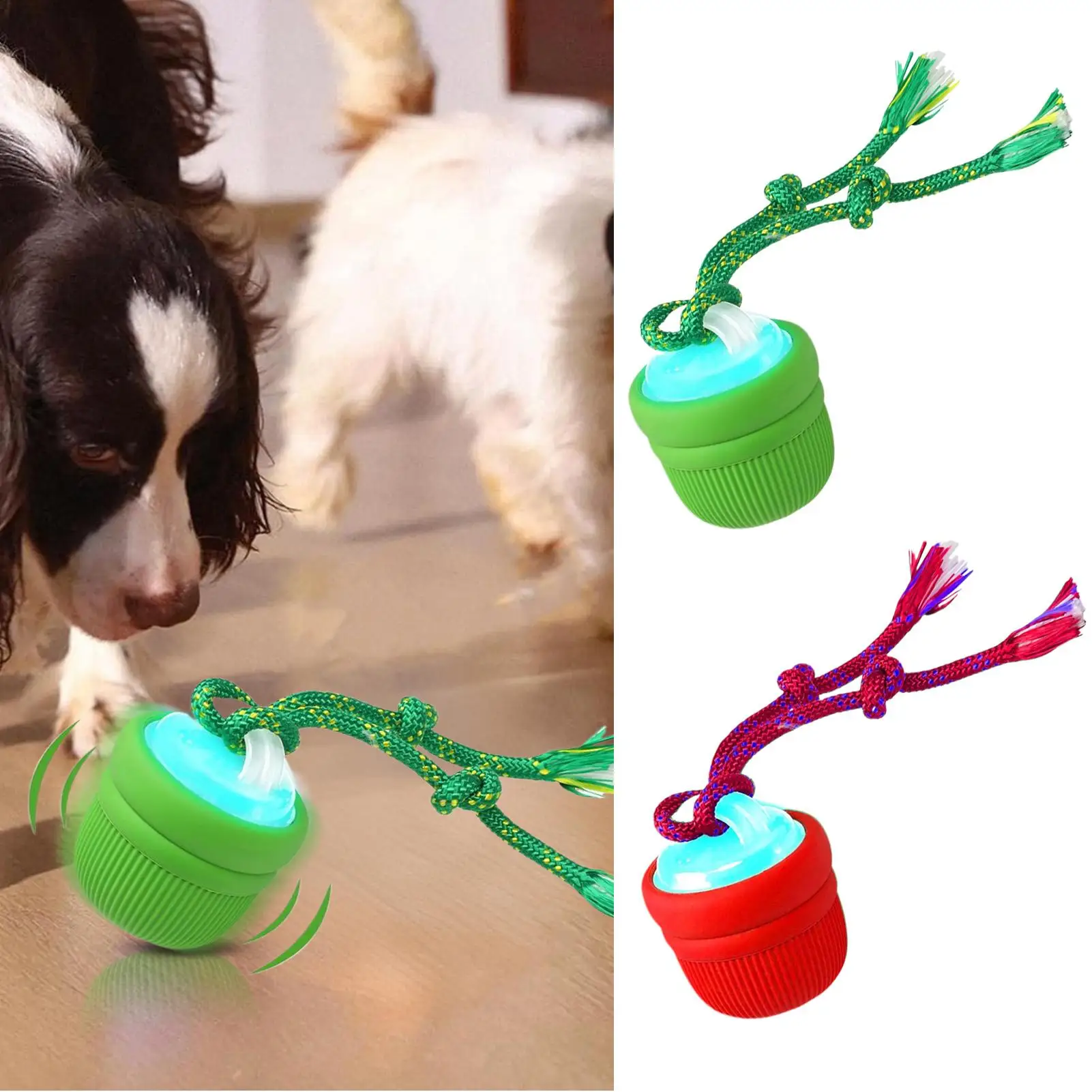 

Interactive Dog Toys Waterproof Bite-Resistant With Rope Automatic Moving Dogs Ball For Small Medium Large Puppy Home Indoor
