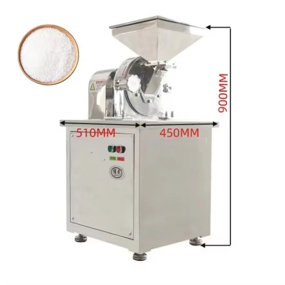 

Industrial Salt Grinder Mill Power 3kw 100kg/h Stainless Steel Toothed Disc Crushing Machine Sugar Powder Grinding Machine