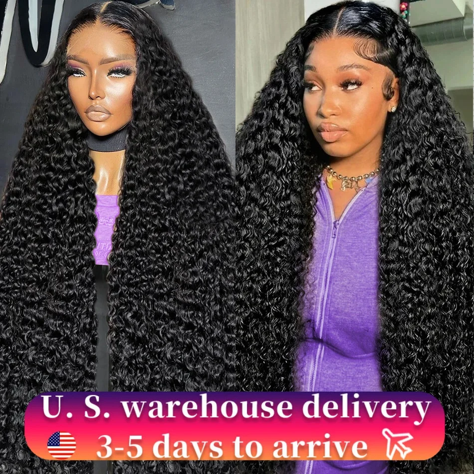 250 Density Deep Wave 13x6 HD Transparent Lace Frontal Human Hair Wig 30 Inch Lace Front Wig PrePlucked For Black Women