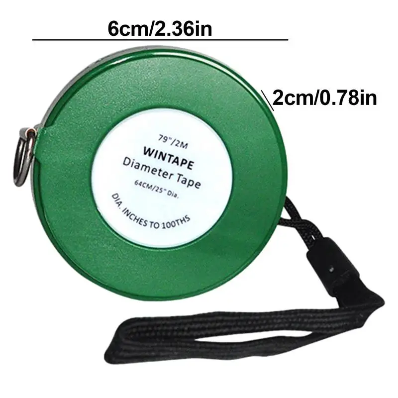 Tree Diameter Tape 2000 mm 79 inch PVC Soft Retractable Measuring Tape Professional Gardening Tree Ruler Meter Measuring Tool