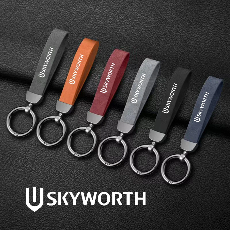 

High-Grade Leather Suede Keychain Car Sport Key Ring With Horseshoe Buckle For Skyworth EV6 Skywell ET5 Skywell HT-i Auto